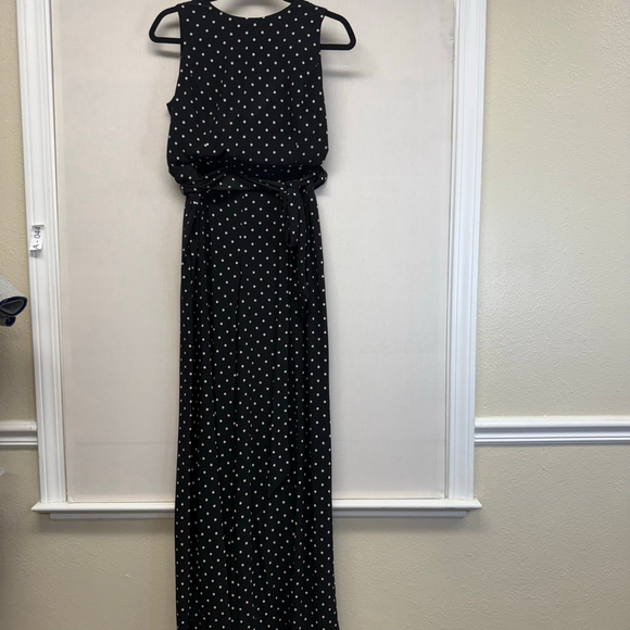 Women's Lauren Ralph Lauren Black White Dot Jumpsuit Size 8 - Picture 1 of 12